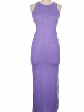 Source Unknown Lavender Ribbed Maxi Dress